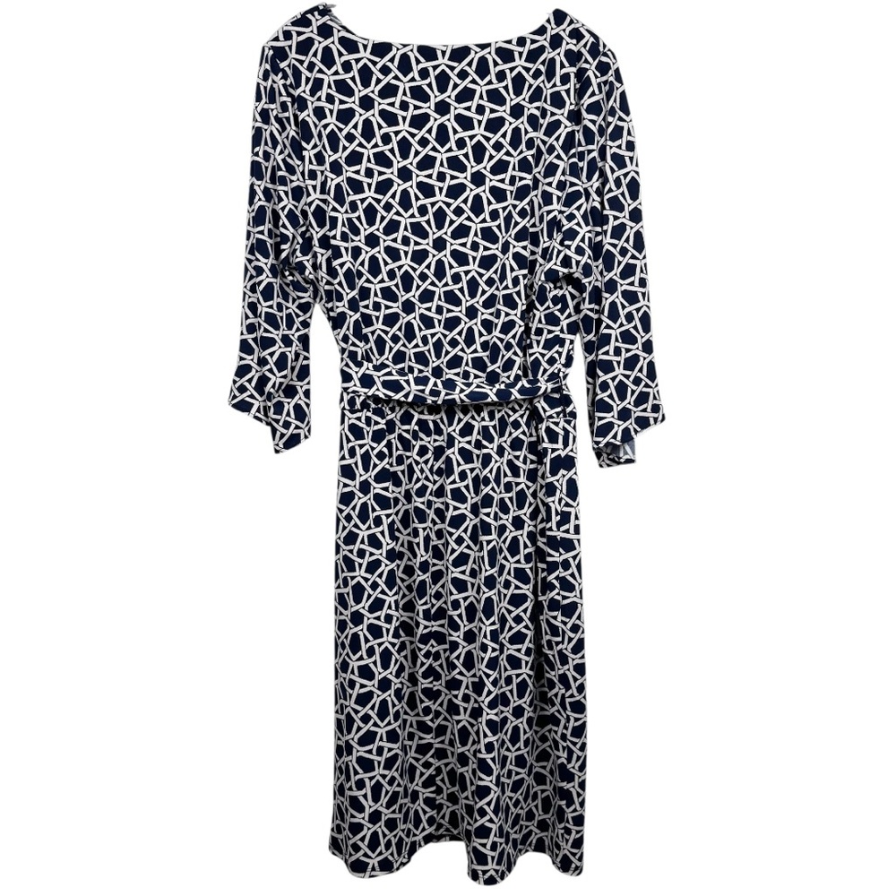 Chaus Navy Print Dress Size 2X - Picture 2 of 16